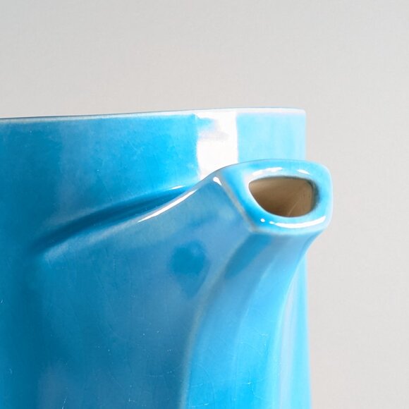 *NOT PERFECT* Turquoise Blue coffee set for 4, hand made ceramic coffee service - Picture 15 of 16